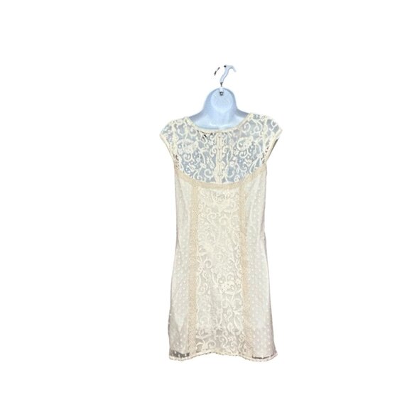 American Eagle Outfitters Off White Lined Lace Dress Size 4 - Picture 5 of 7